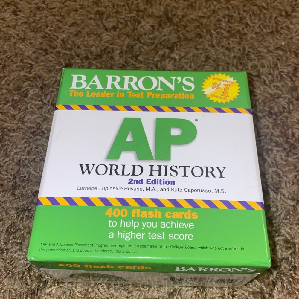 Barron’s AP world history 400 flash cards